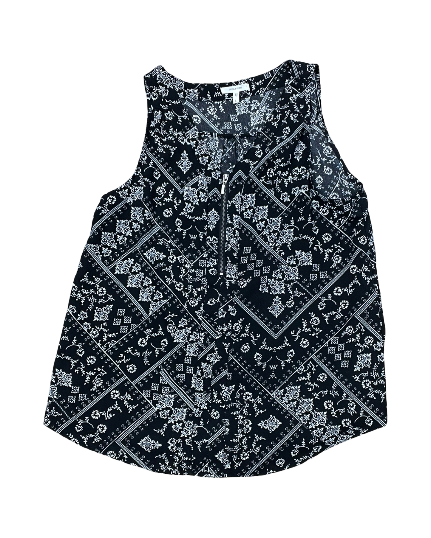 Top Sleeveless By Maurices In Black, Size:L
