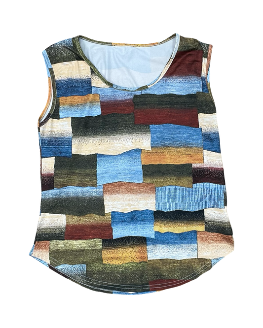 Top Sleeveless By Clothes Mentor In Multi, Size:L