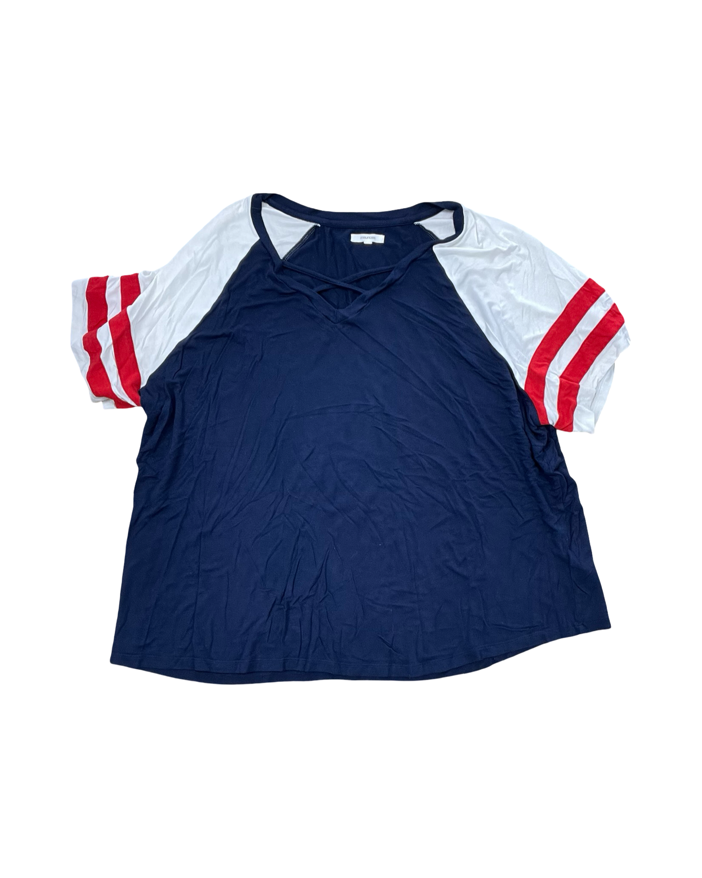 Top Ss By Maurices In Blue & Red & White, Size:2X