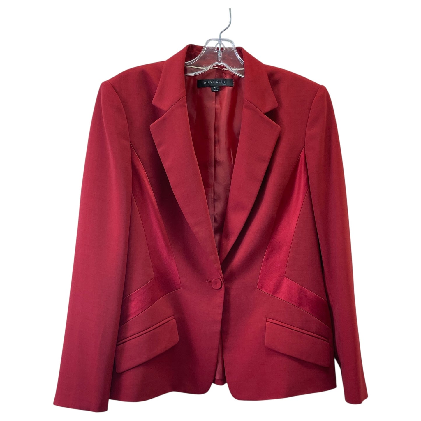 Skirt Suit 2Pc By Anne Klein In Red, Size:12