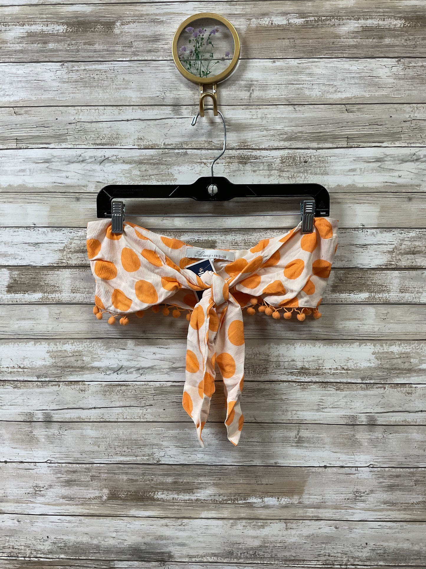 Top Sleeveless By Lovers & Friends In Orange & White, Size:S