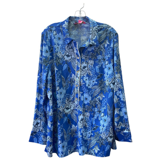Top Ls Designer By Lilly Pulitzer In Blue, Size:Xl