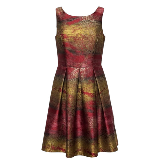 Rosa Multi-Color Metallic Sleeveless Fit & Flare Dress By Nicole Miller In Multi-colored, Size: 6