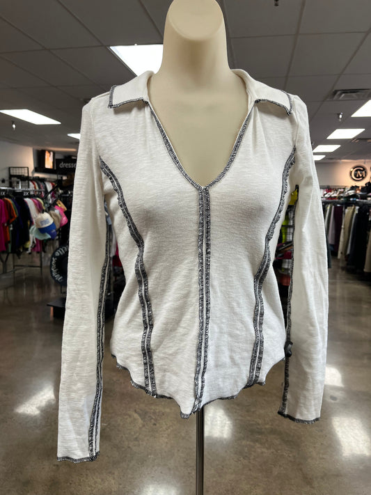 Top Ls By Pilcro In Black & White, Size:Xs