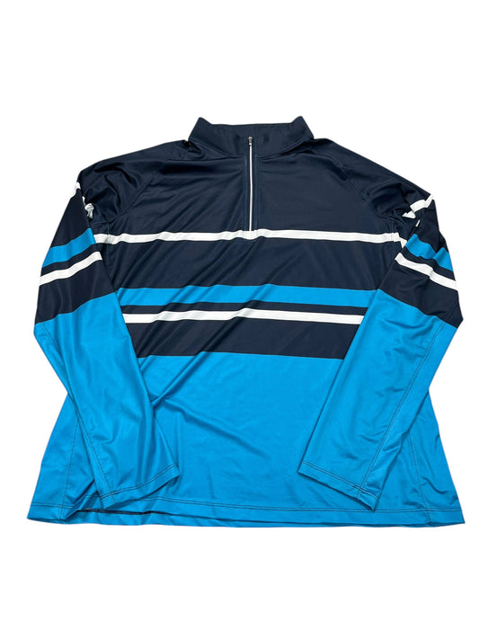 Athletic Top Ls Collar By Lady Hagen In Navy, Size:Xl