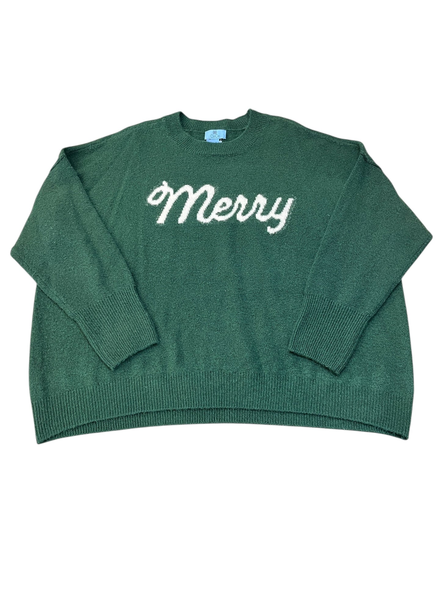 Sweater By Cece In Green, Size:Xl