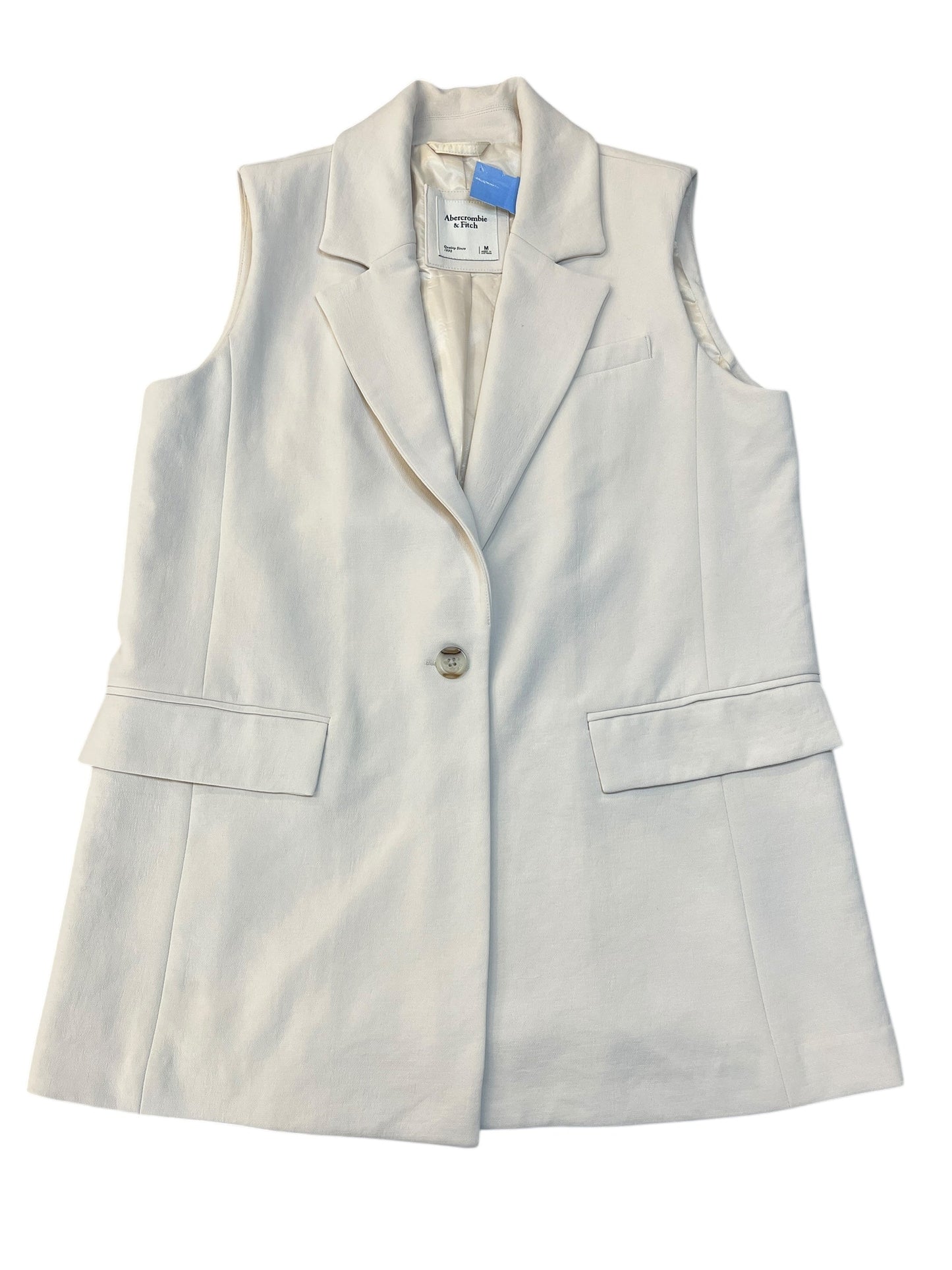 Vest Other By Abercrombie And Fitch In Cream, Size:M