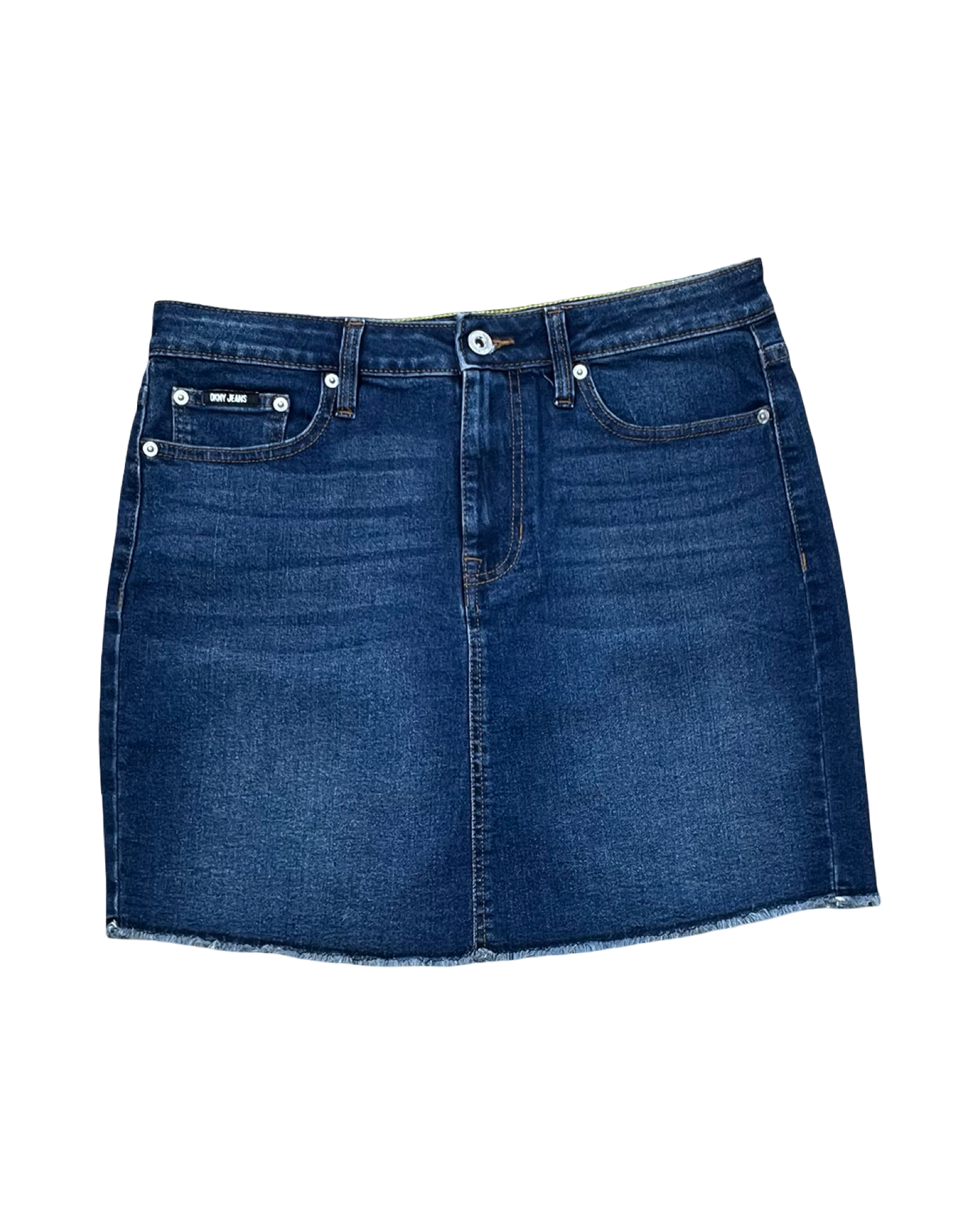 Skirt Mini & Short By Dkny In Blue Denim, Size:10