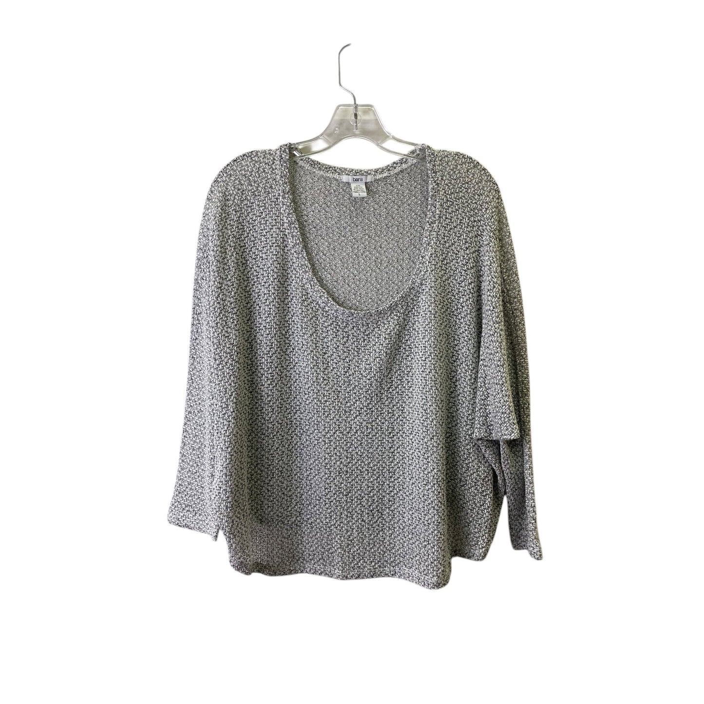 Sweater By Bar Iii In Grey & White, Size:L
