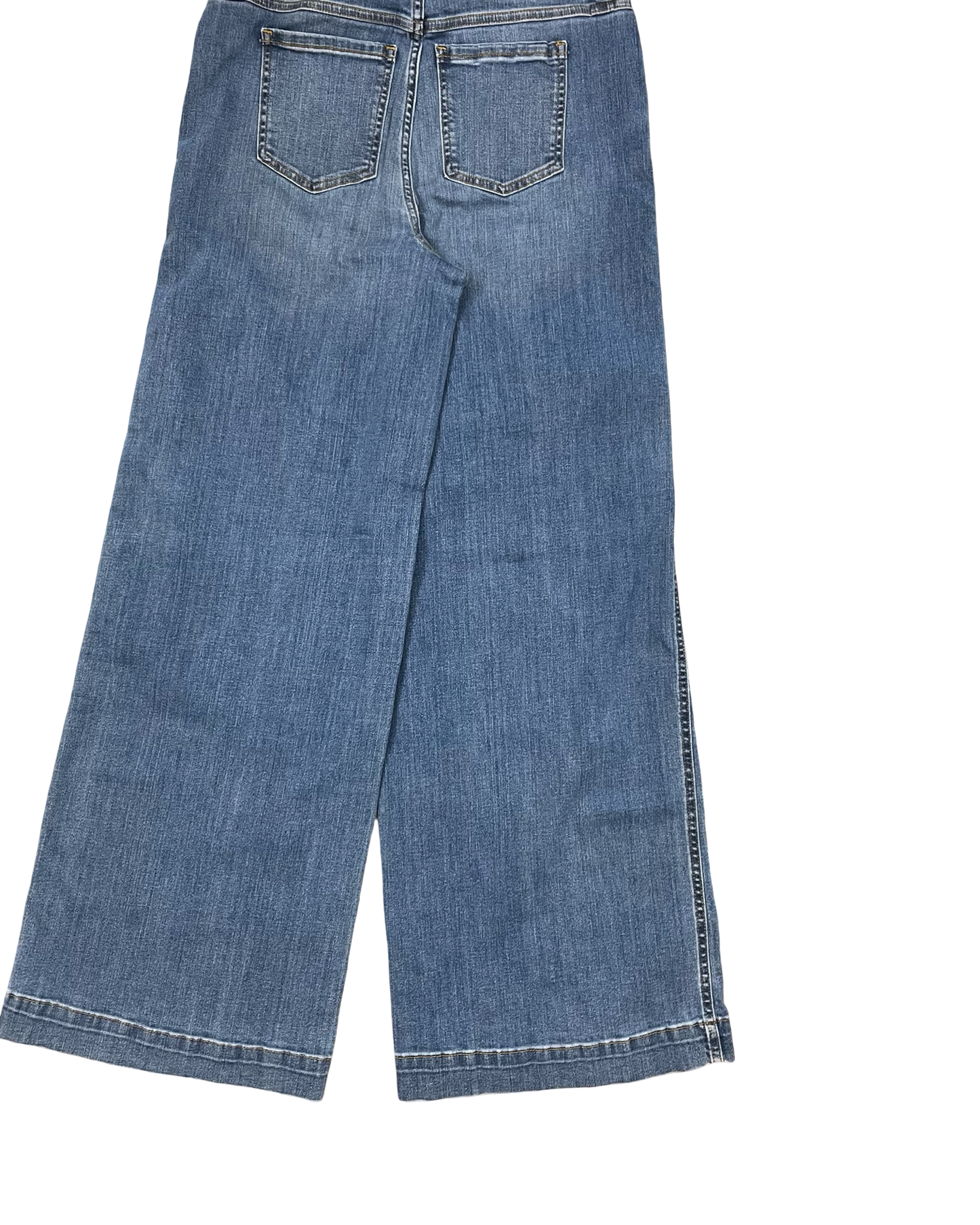 Jeans Wide Leg By Spanx In Blue Denim, Size:12