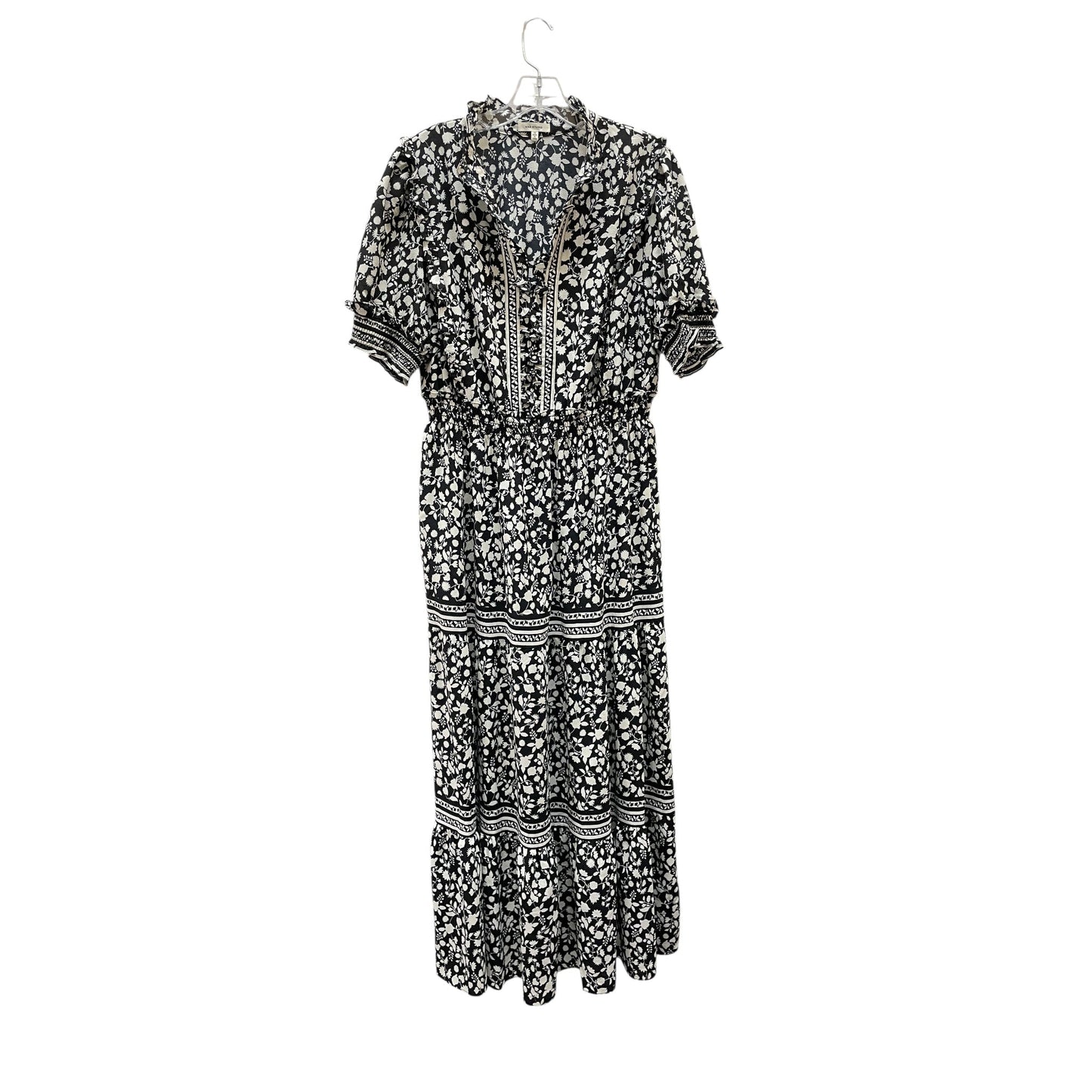 Dress Casual Maxi By Max Studio In Black & Cream, Size:1X