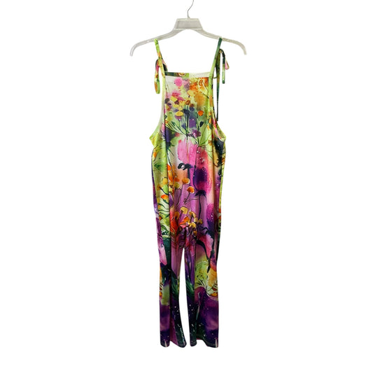 Overalls By Clothes Mentor In Floral Print, Size:L