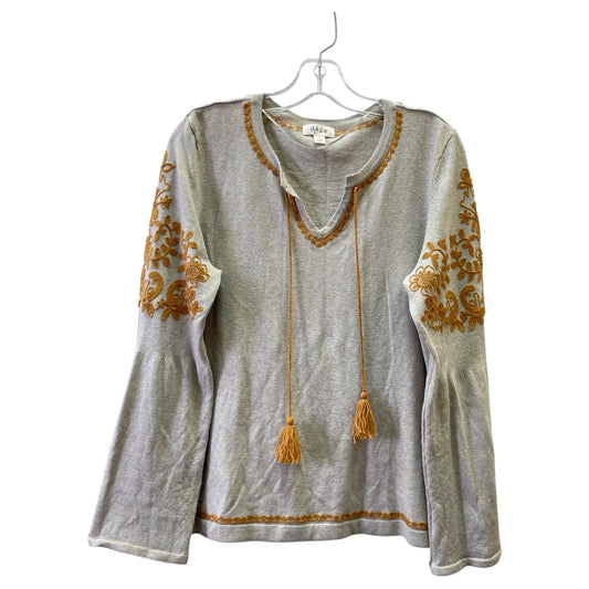 Sweater By Style And Company In Taupe, Size:L