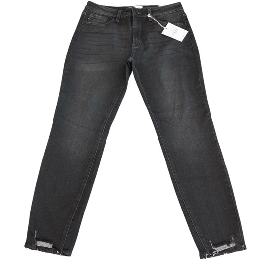 Jeans Skinny By Kancan In Black Denim, Size:12