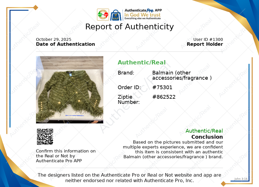 Blazer Luxury Designer By Balmain In Green, Size:M