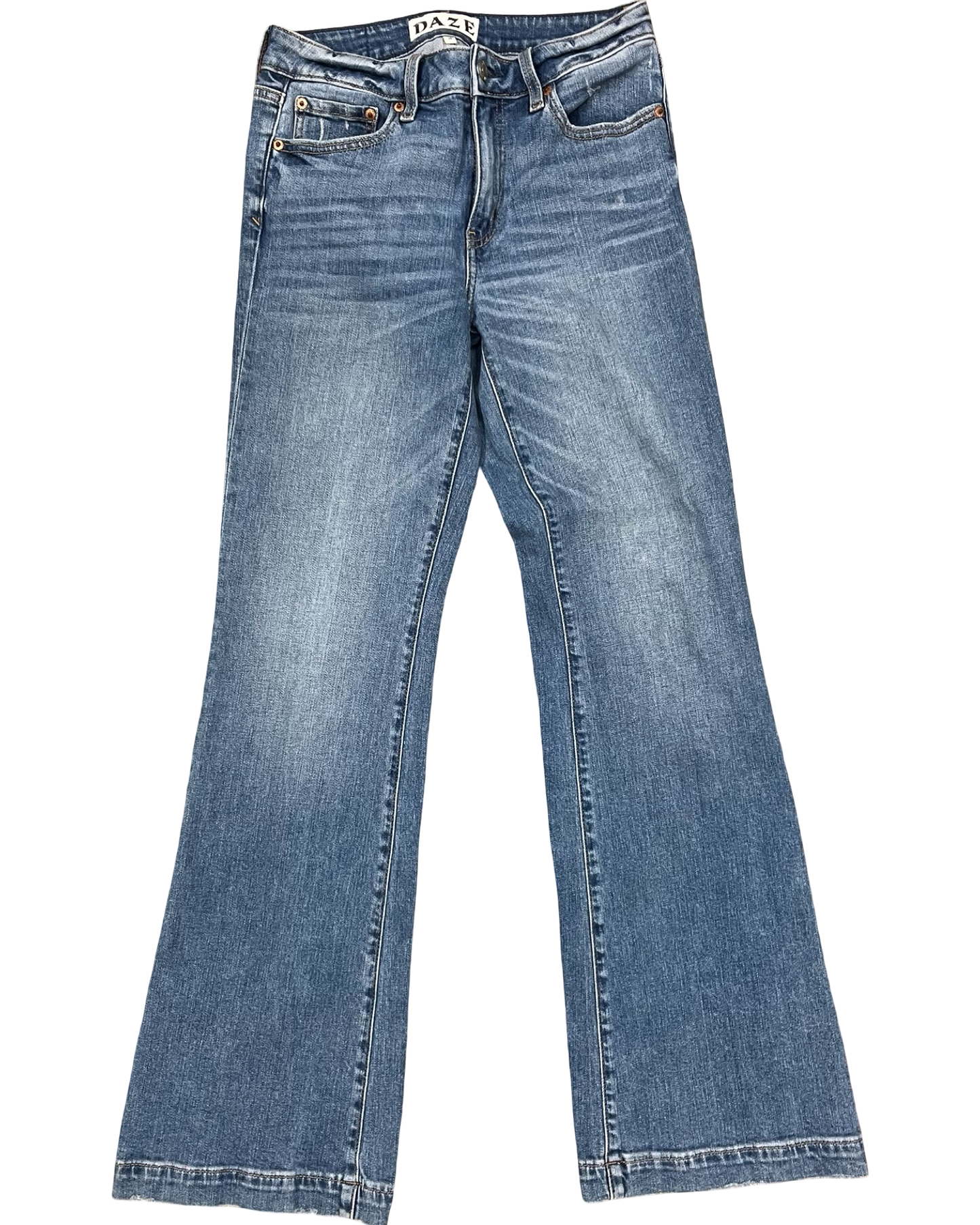 Jeans Flared By Daze In Blue Denim, Size:2