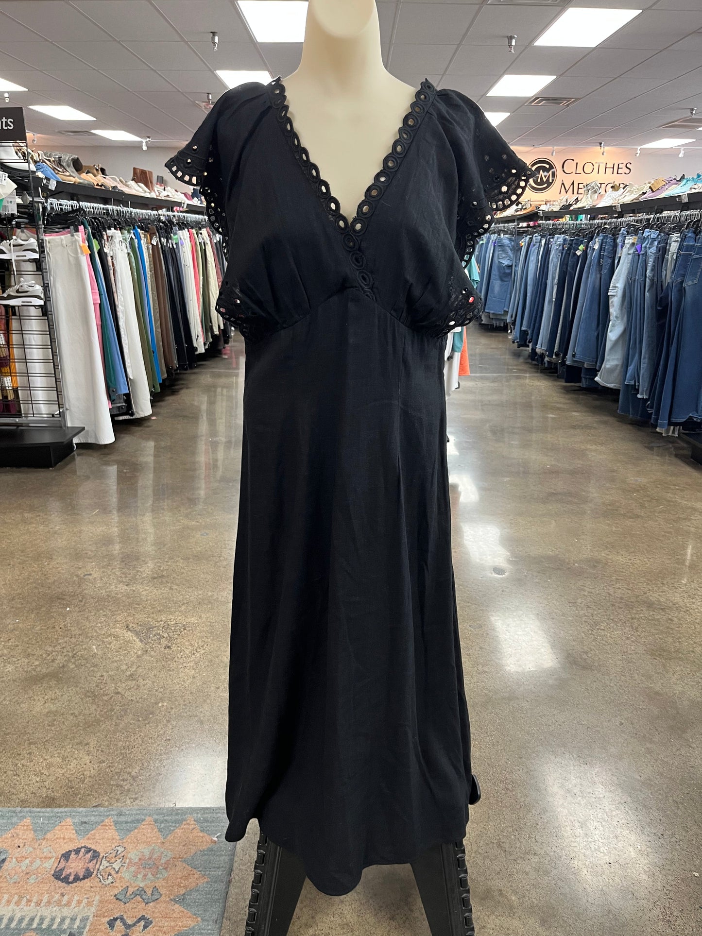 Dress Casual Maxi By Ann Taylor In Black, Size:6