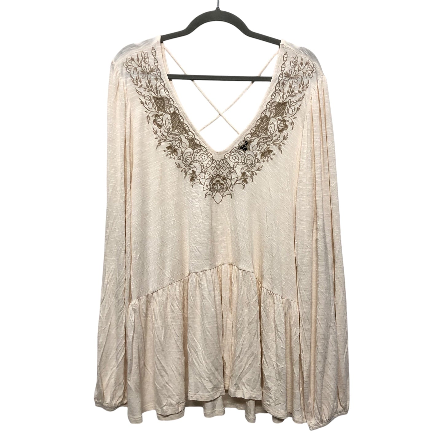 Top 3/4 Sleeve By Torrid In Cream, Size:2X