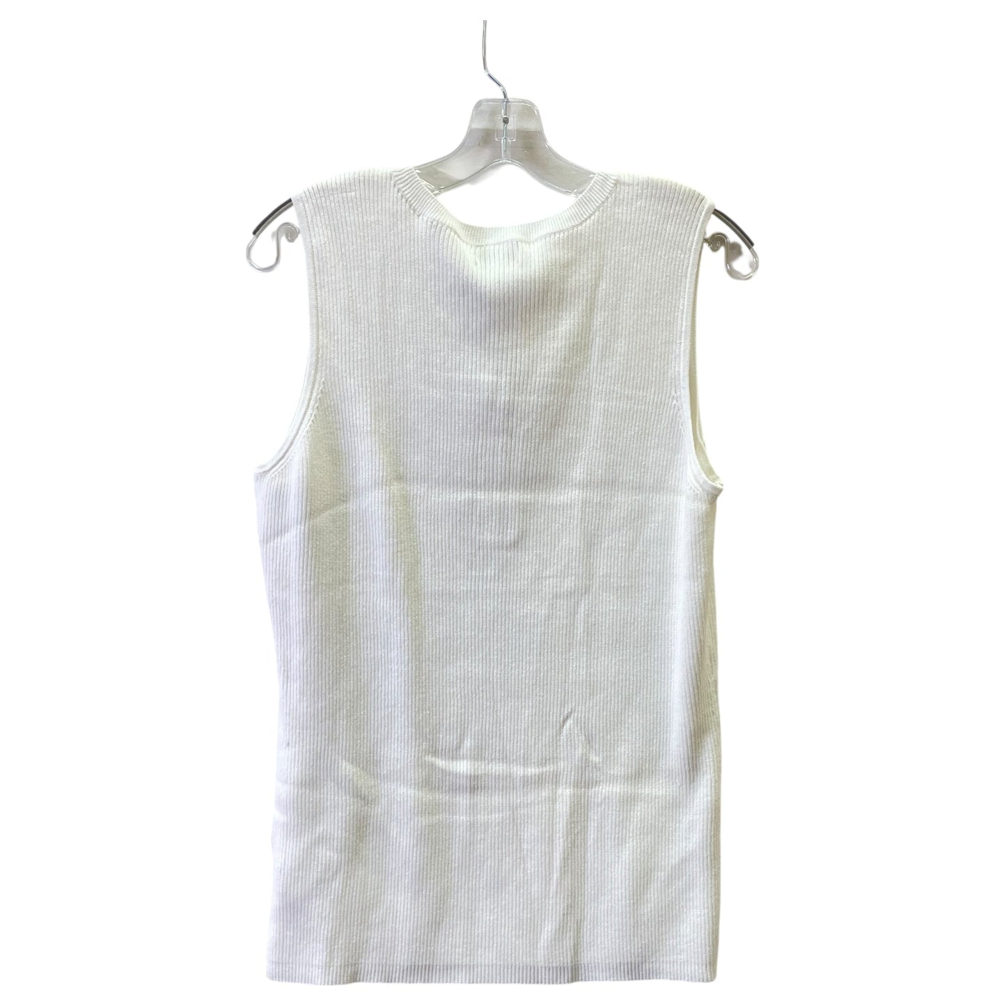 Vest Sweater By Croft And Barrow In White, Size:Xl