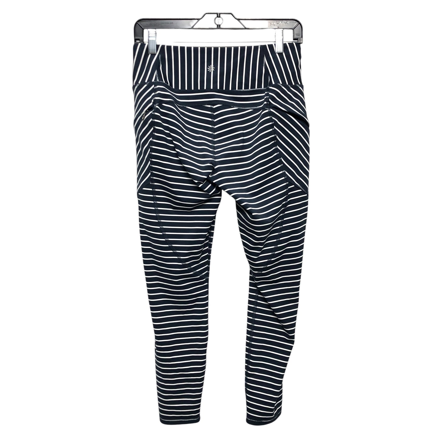 Athletic Leggings By Athleta In Blue & White, Size:M