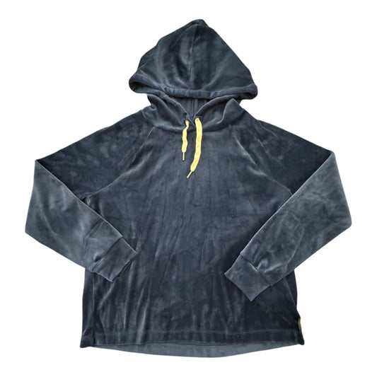 Sweatshirt Hoodie By J. Crew In Blue Velvet, Size:S