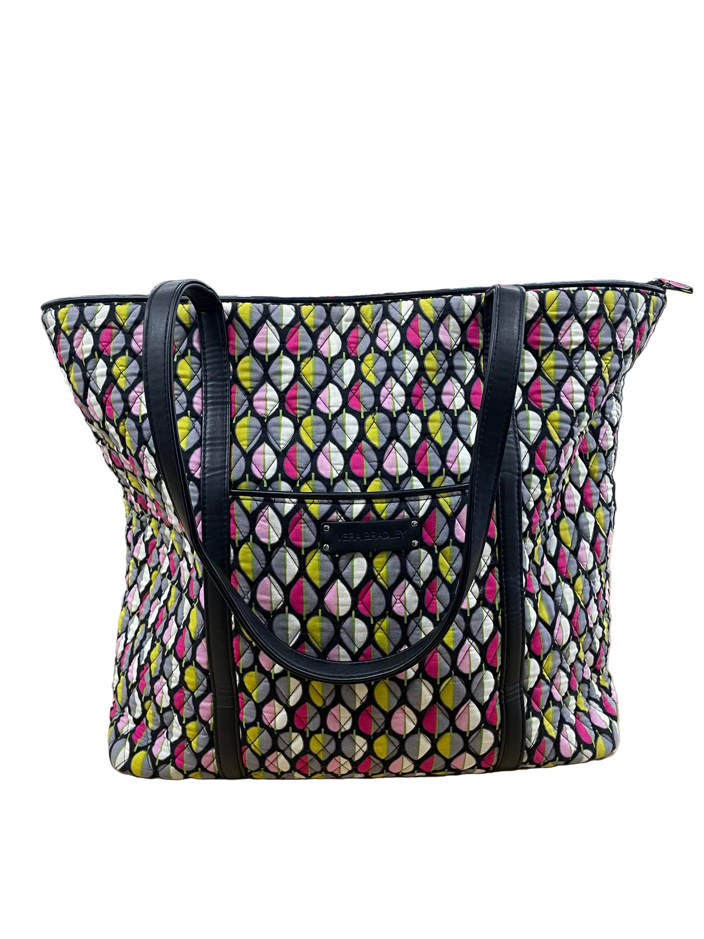 Tote By Vera Bradley In Green & Pink, Size:Large