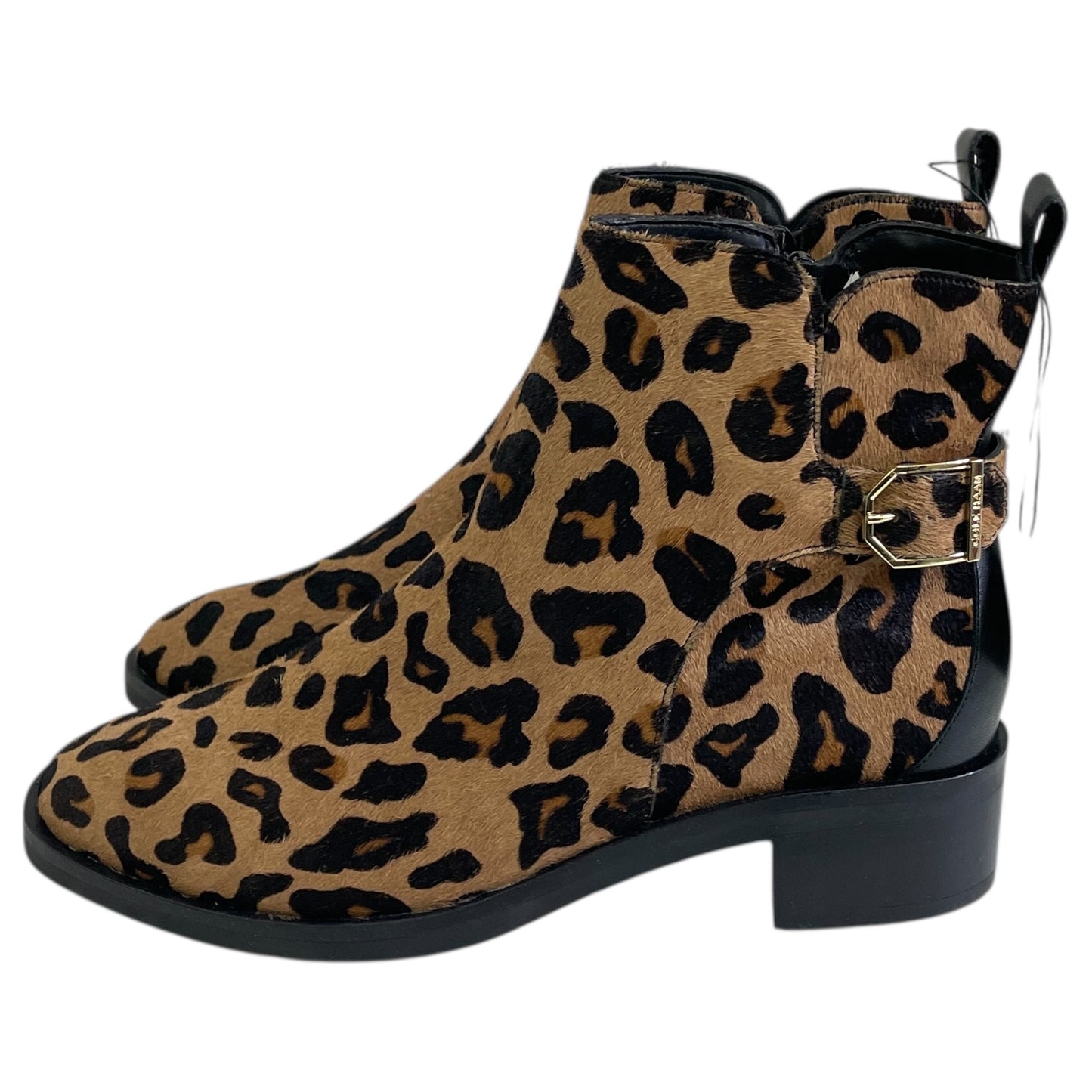 BOOTS ANKLE FLATS by COLE-HAAN In BLACK & GOLD, Size: 6.5
