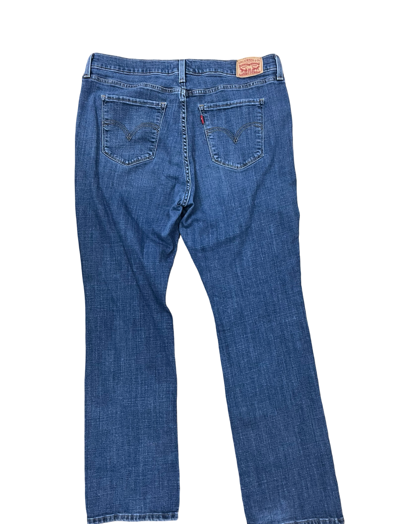 Jeans Boot Cut By Levis In Blue Denim, Size:16