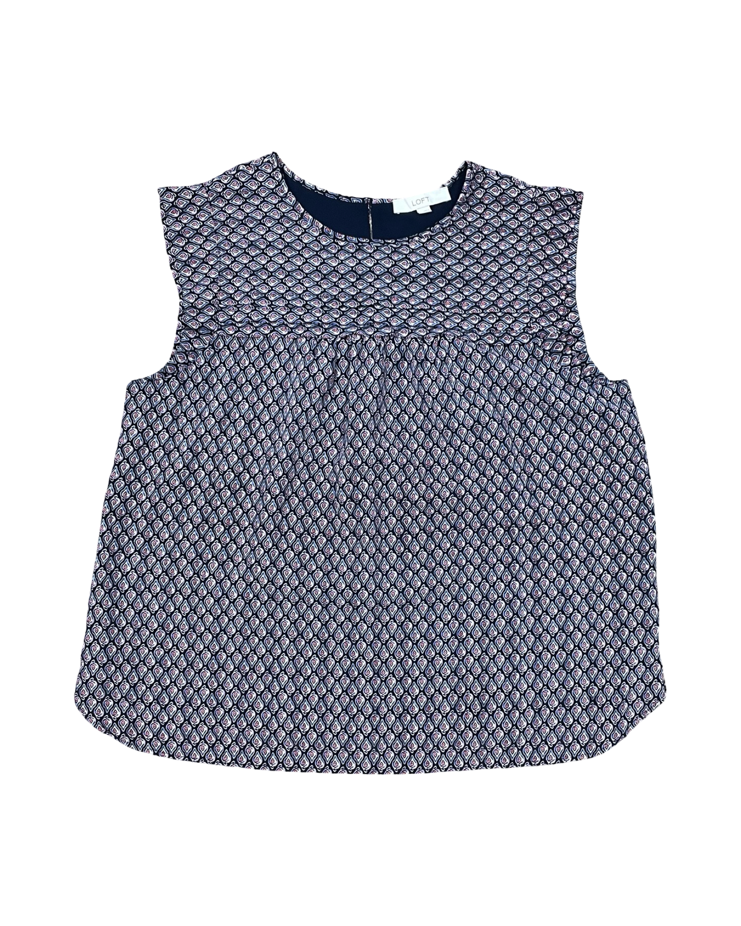 Top Sleeveless By Loft In Navy, Size:Xl