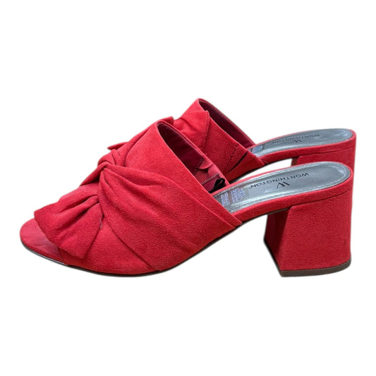 Shoes Heels Block By Worthington In Red, Size:6.5