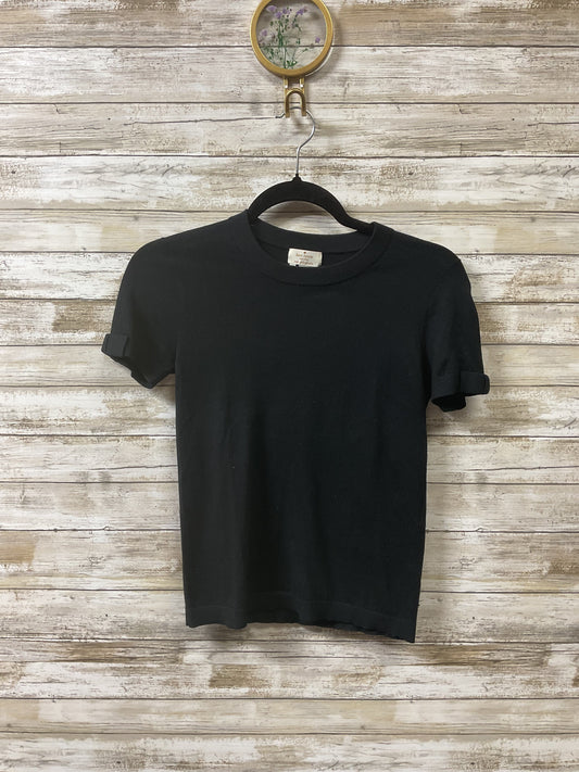 Top Ss Designer By Kate Spade In Black, Size:Xs