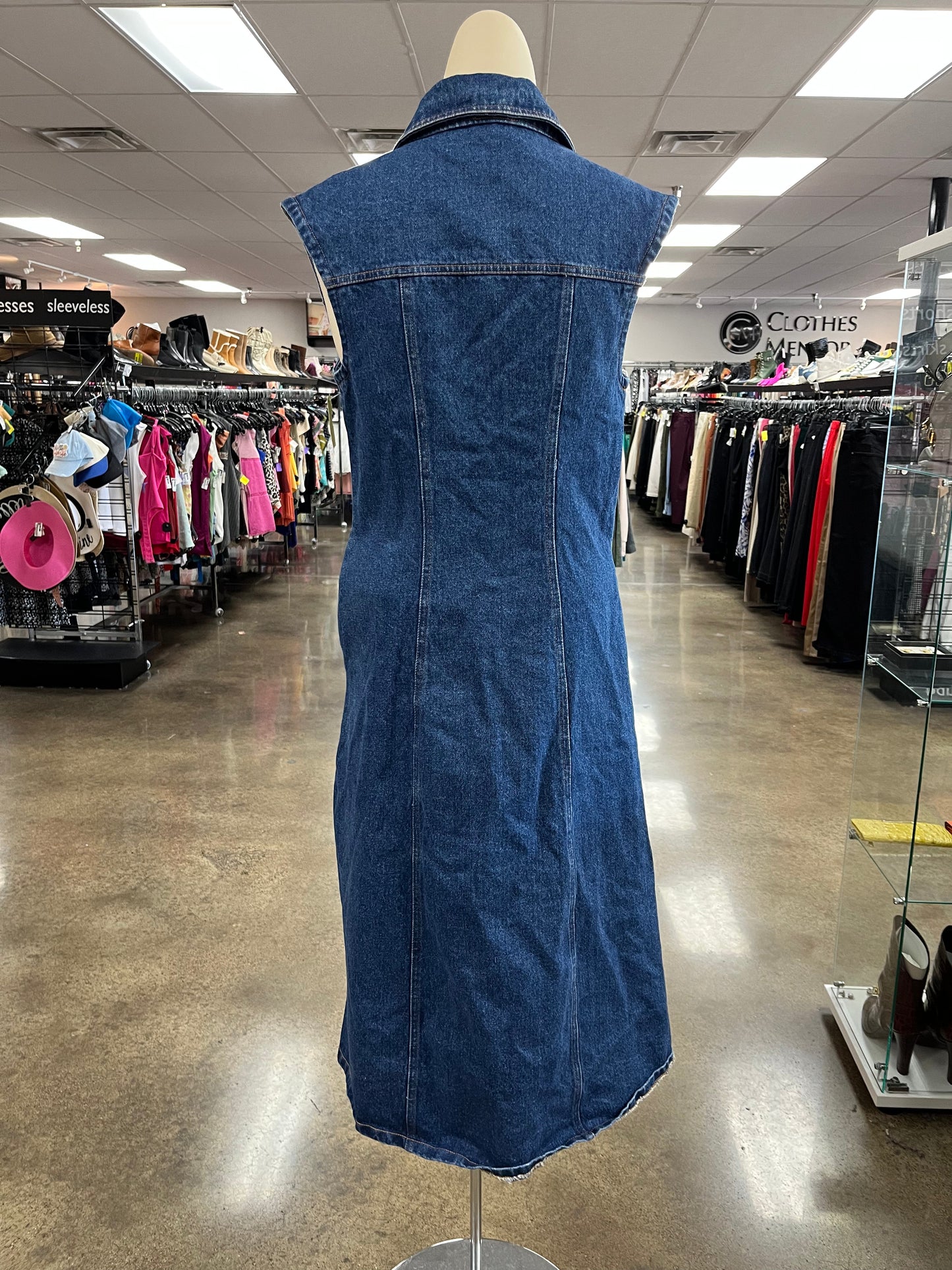 Dress Casual Maxi By Le Lis In Blue Denim, Size:S