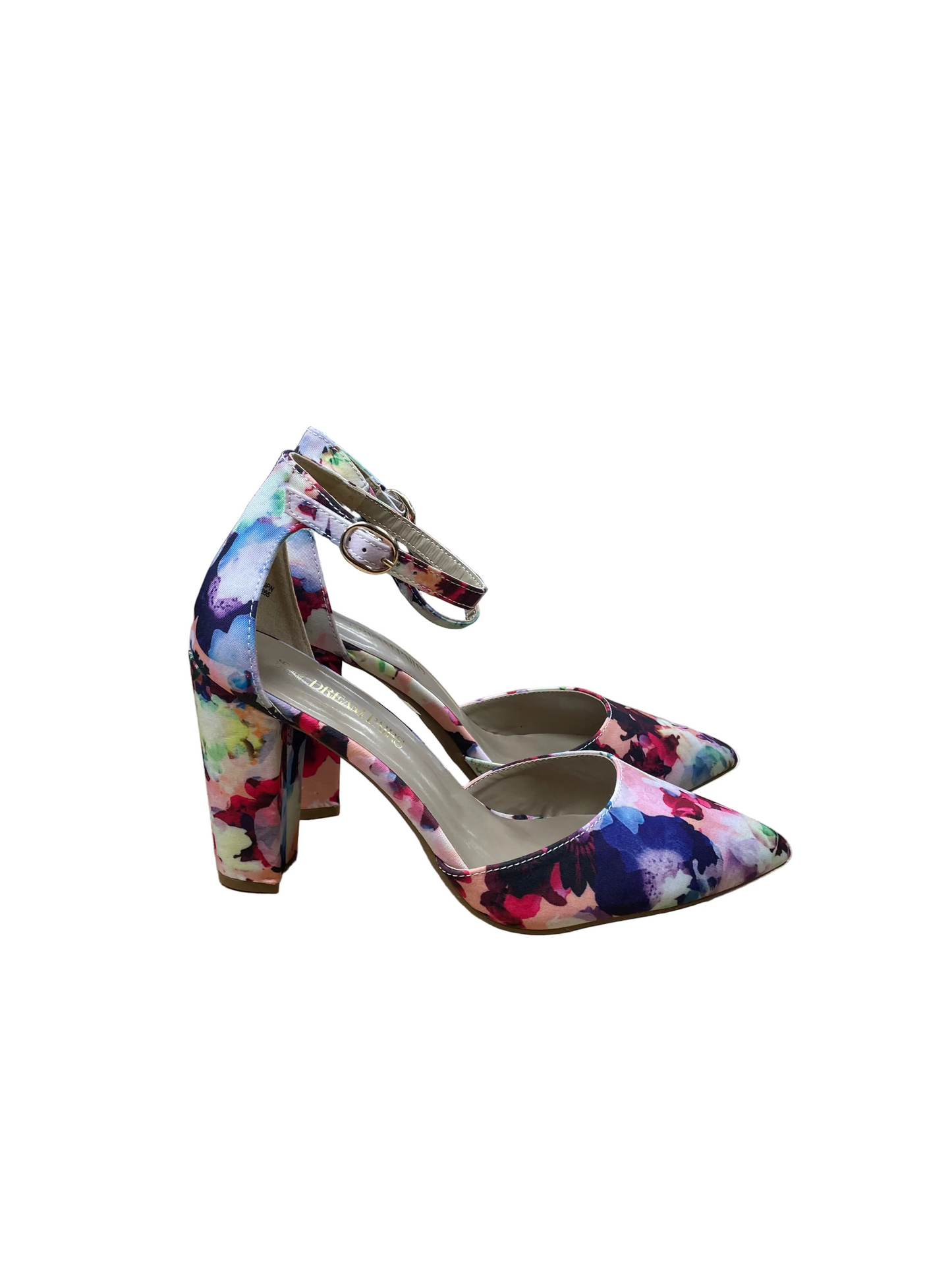 Shoes Heels Block By Dream Pairs In Floral Print, Size:9.5