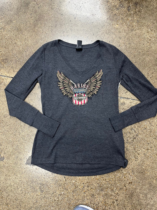 Top Ls By Harley Davidson In Grey, Size:S