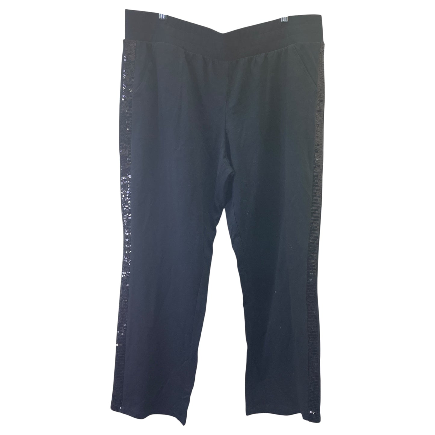 Pants Lounge By Quaker Factory In Black, Size:Xl