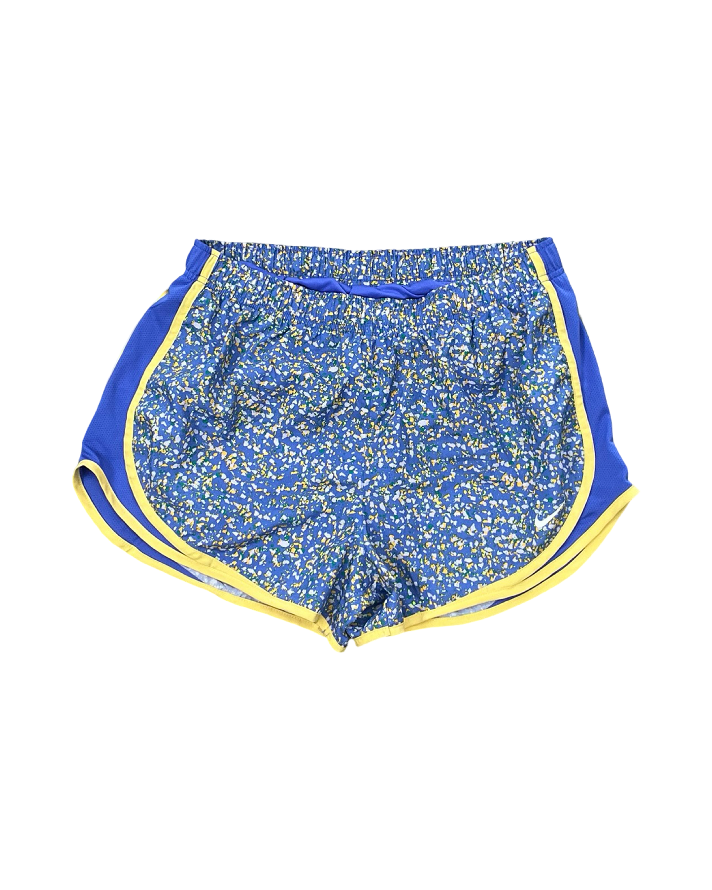Athletic Shorts By Nike In Blue & Yellow, Size:L
