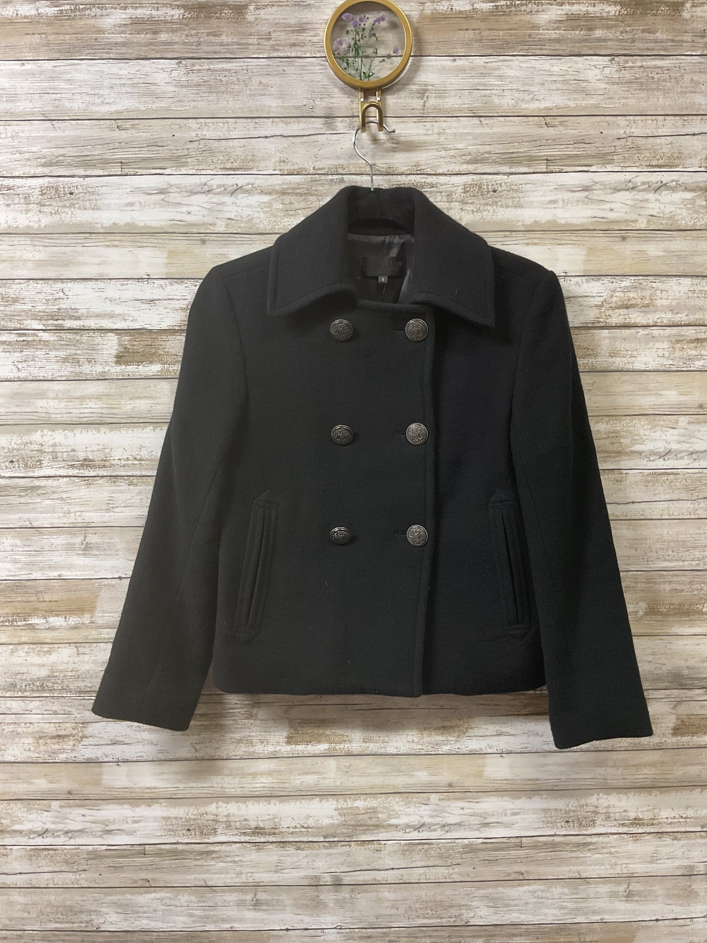 Coat Peacoat By Nili Lotan In Black, Size:S