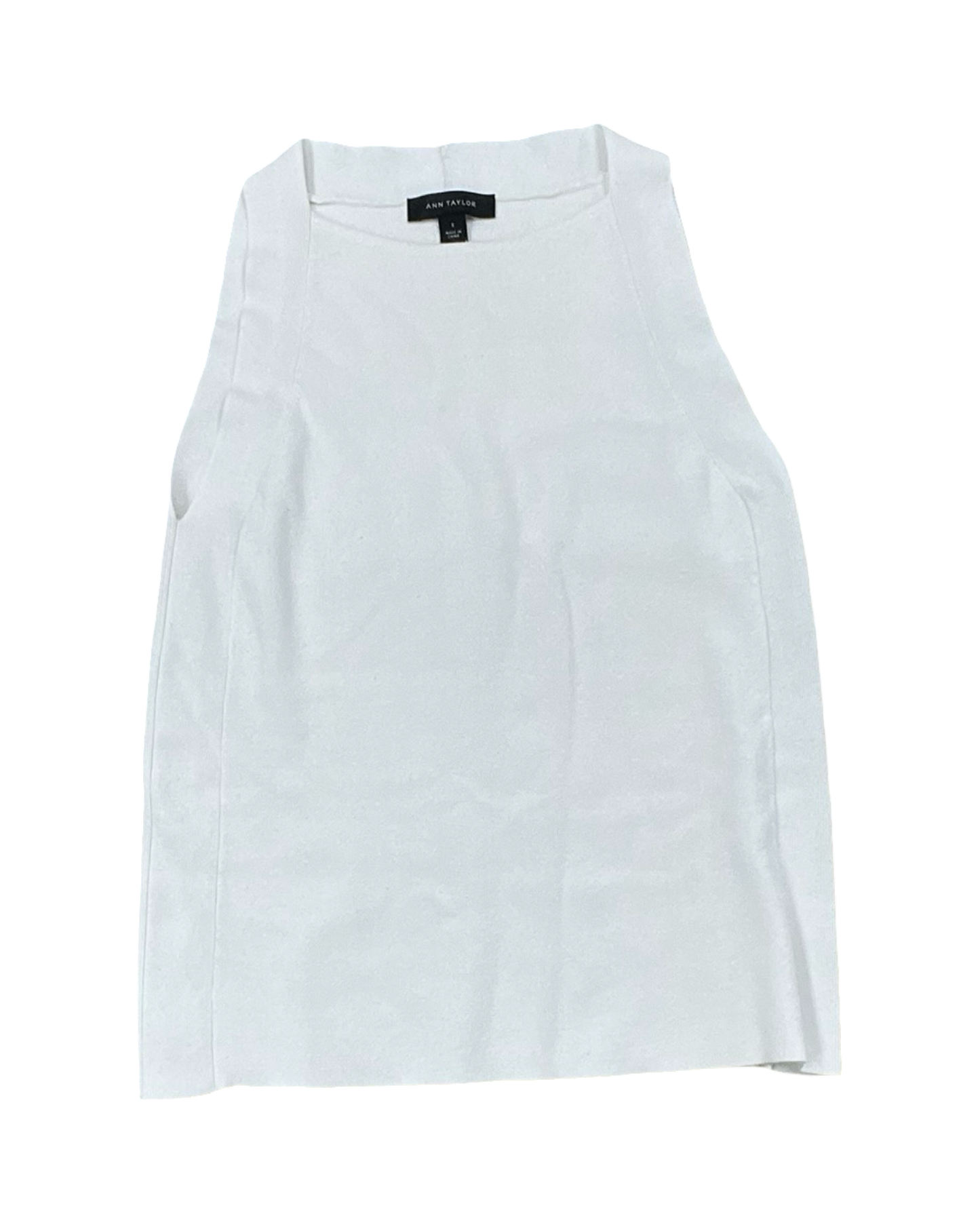 Top Sleeveless By Ann Taylor In Cream, Size:S