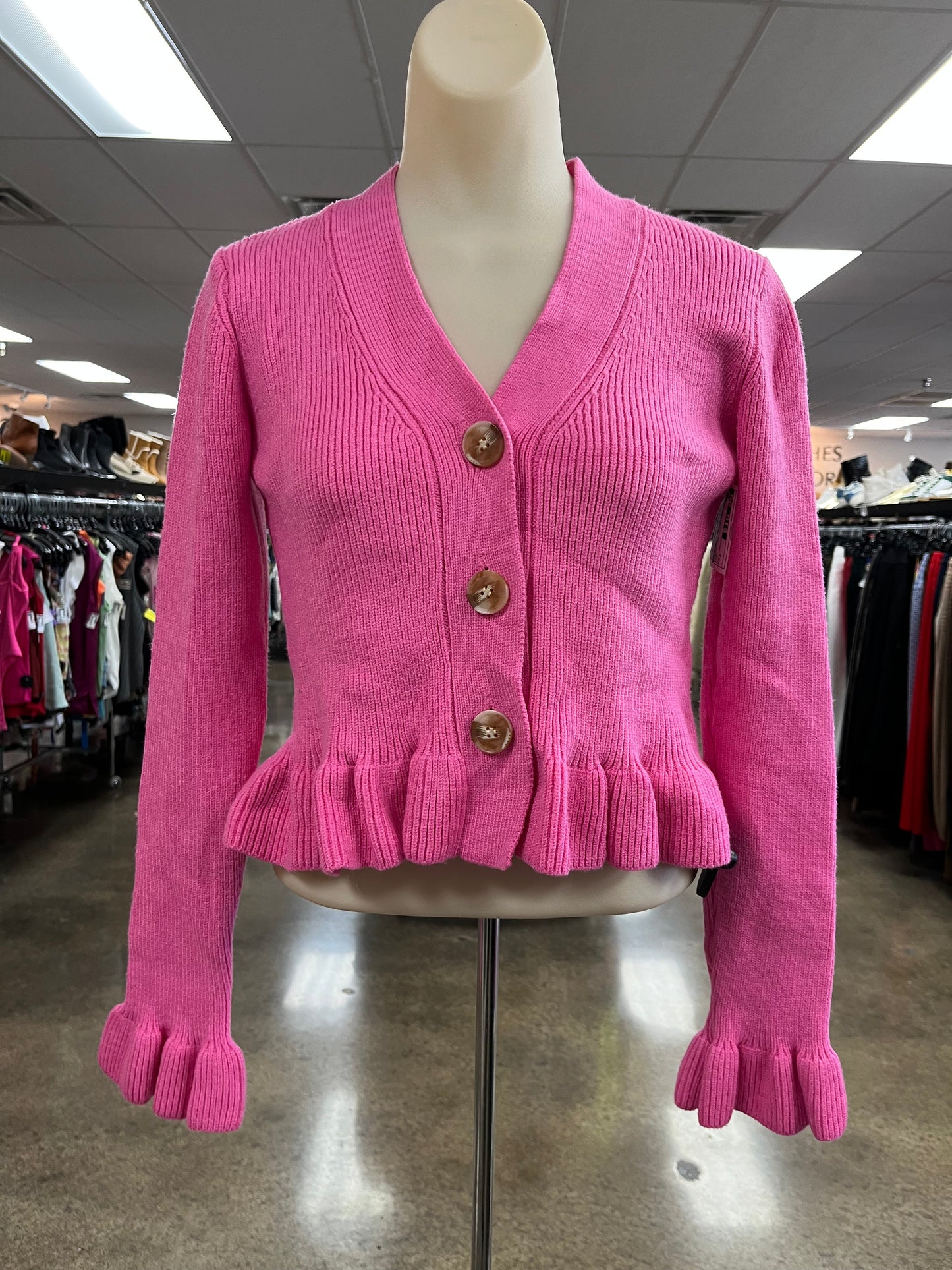 Sweater Cardigan By Tcec In Pink, Size:S