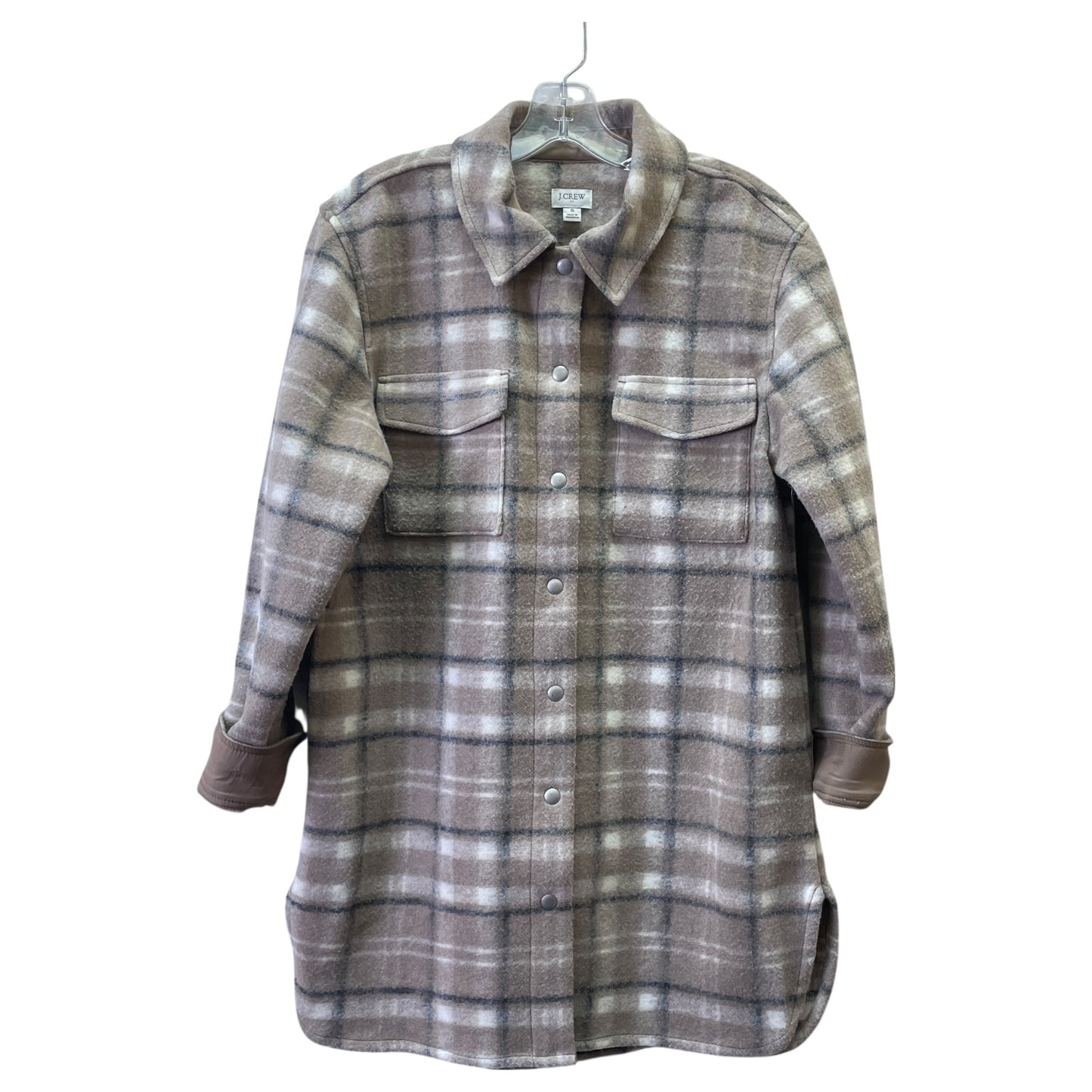 Jacket Shirt By J. Crew In Plaid Pattern, Size:S