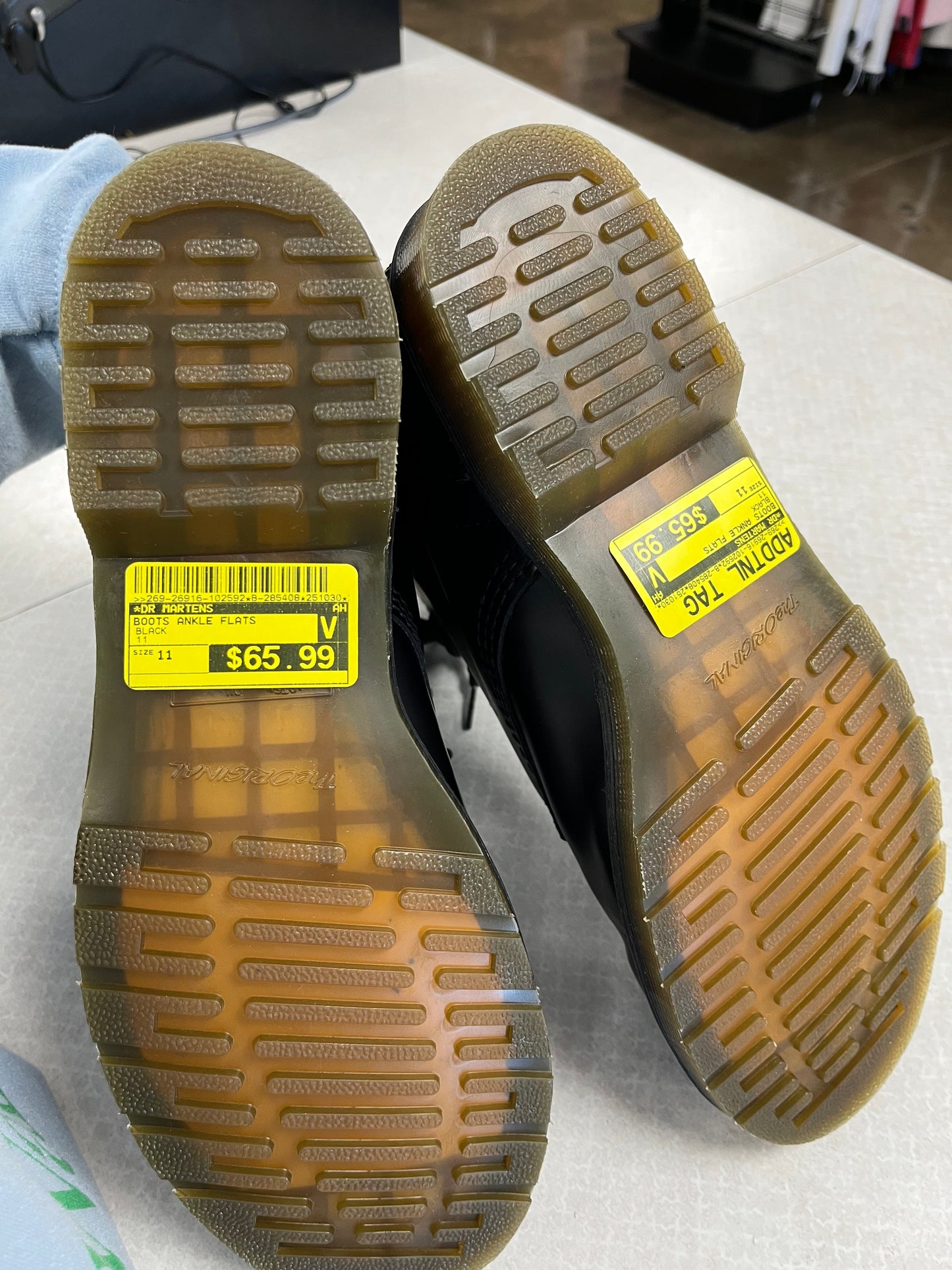 Boots Ankle Flats By Dr Martens In Black, Size:11