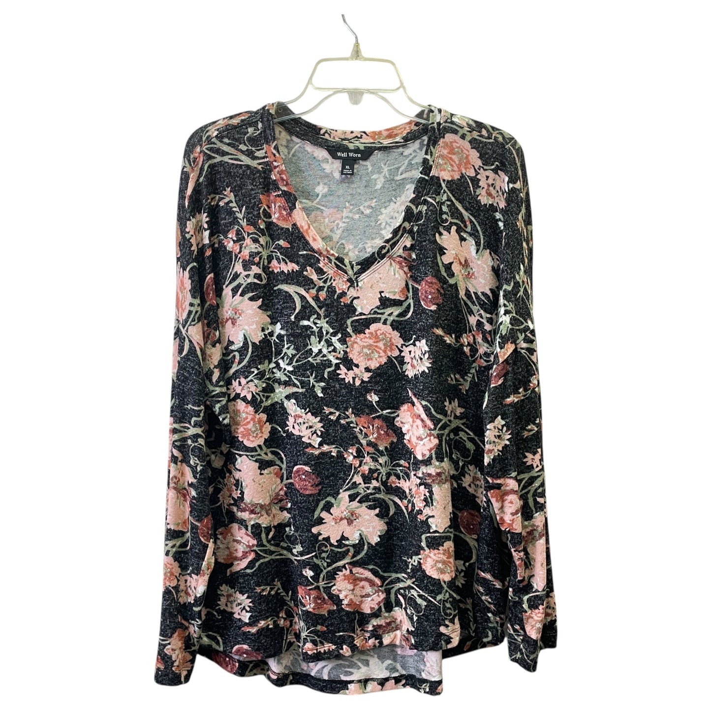 Sweater By Well Worn In Black & Pink, Size:Xl