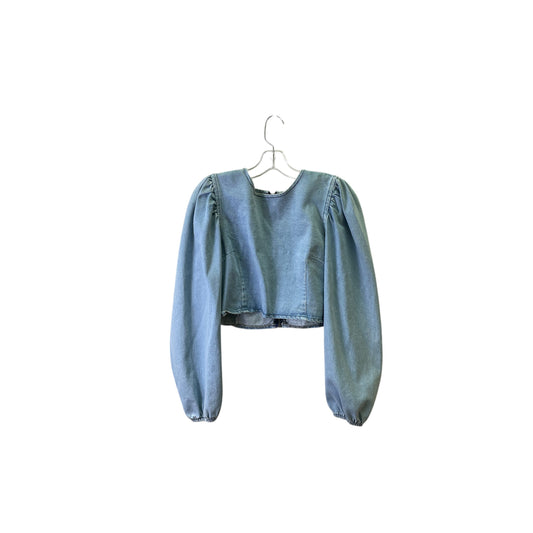 Top Ls By Boohoo Boutique In Blue Denim, Size:M