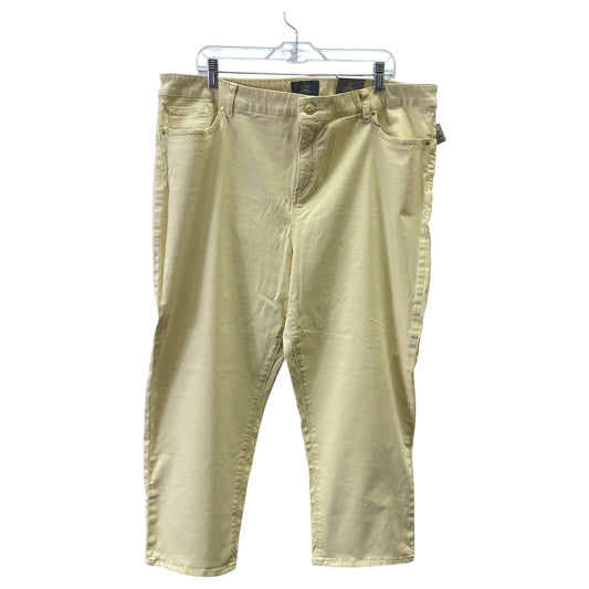 Pants Cropped By Chicos In Yellow, Size:20