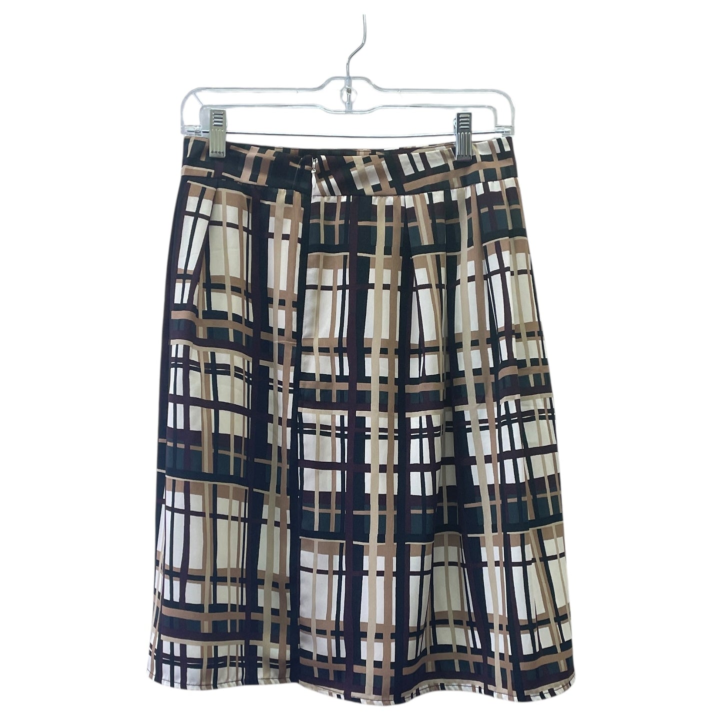 Skirt Midi By Banana Republic In Black & Cream, Size:2