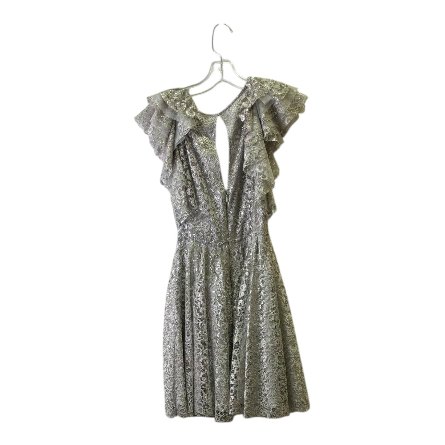 Dress Party Short By Bcbgmaxazria In Silver, Size:0