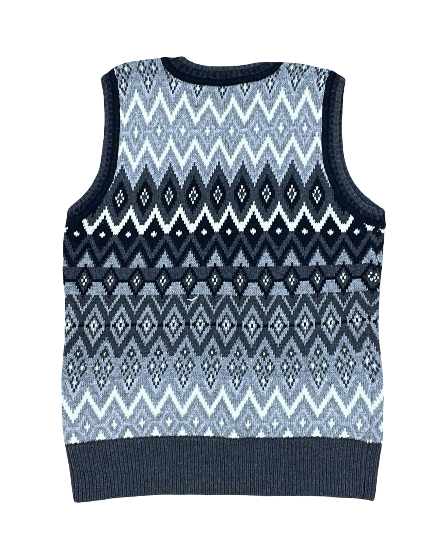 Vest Sweater By Ann Taylor In Black & Cream, Size:S