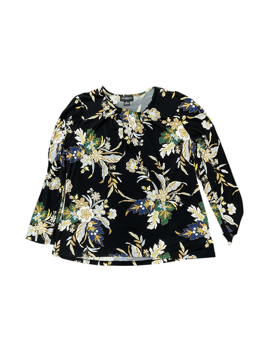 Top Ls By Liz Claiborne In Black, Size:Xl