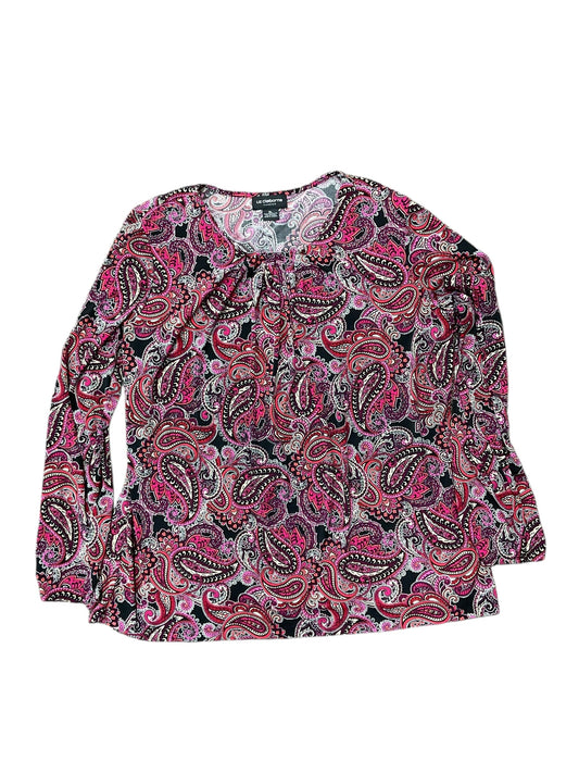 Top Ls By Liz Claiborne In Black, Size:Xl