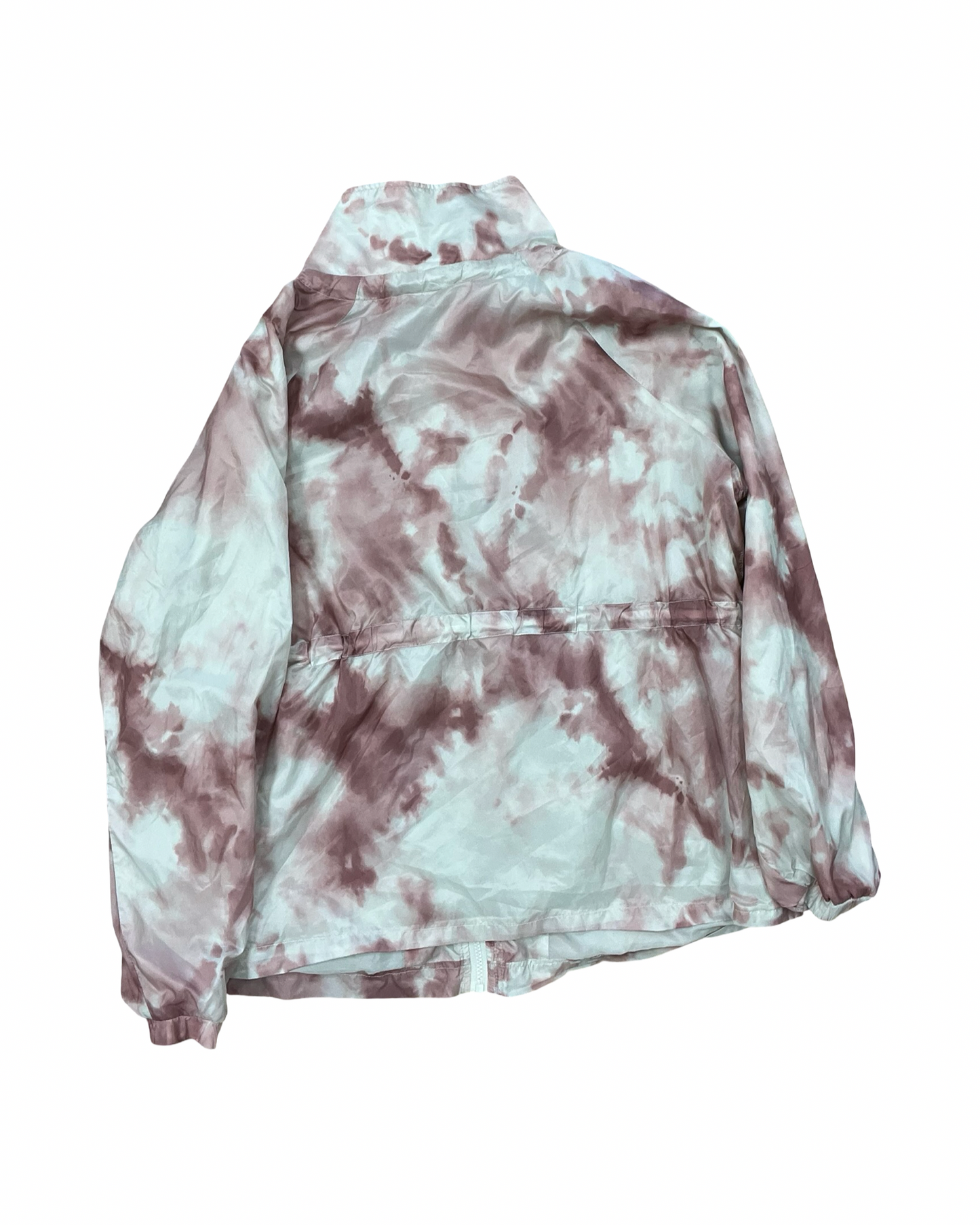 Jacket Windbreaker By Maurices In Pink & White, Size:1X